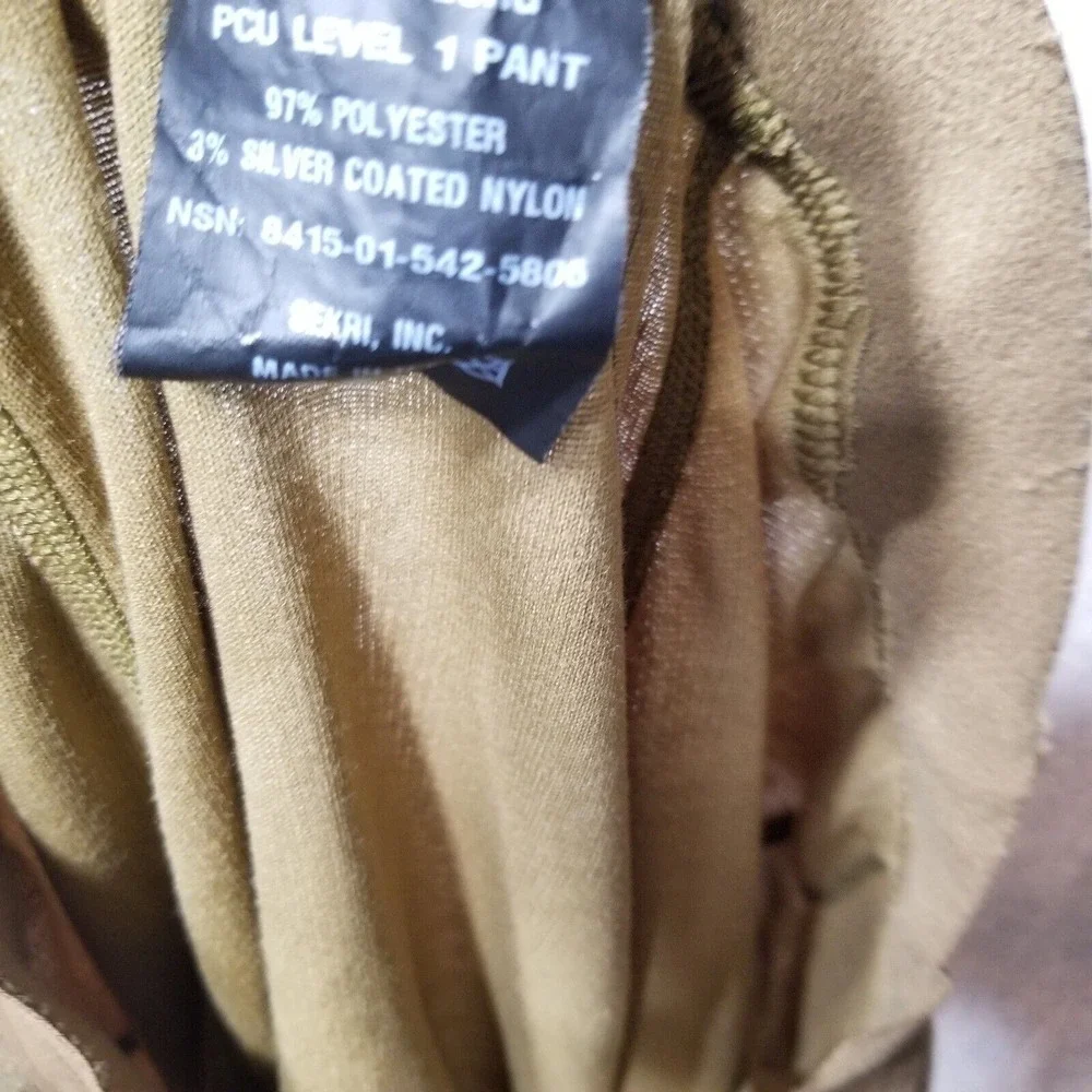 SEKRI PCU Level 1 Pants, Base Layer Coyote Brown Special Forces Size XLarge Long